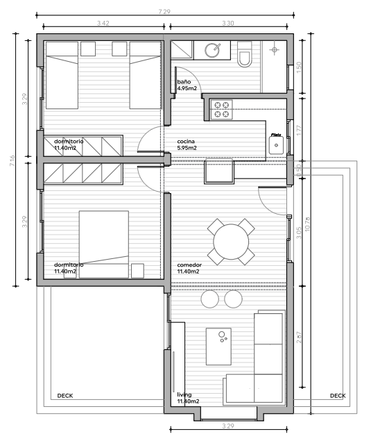 Plano del modelo Large